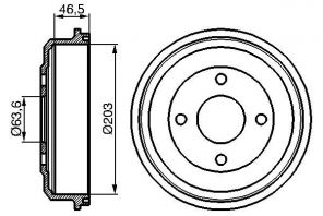 Bosch 0 986 477 054 - Brzdový bubon -