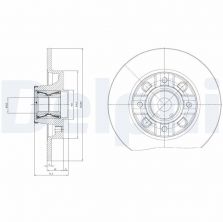 Delphi BG9116RSC - Brzdový kotúč -