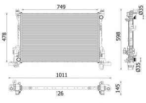 Mahle CR 2637 000P - Chladič vody -
