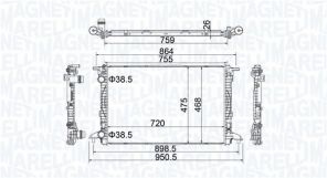 Magneti Marelli 350213208900 - Chladič vody -