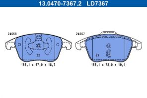 ATE 13.0470-7367.2 - Brzdové platničky -