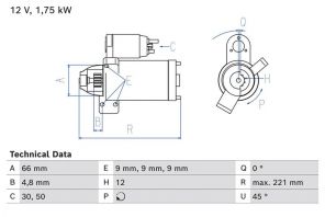 Bosch 0 986 025 510 - Štartér