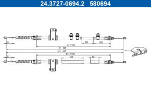 ATE 24.3727-0694.2 - Brzdové lano -