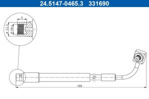 ATE 24.5147-0465.3 - Brzdová hadica -