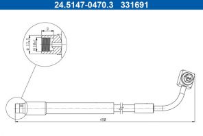 ATE 24.5147-0470.3 - Brzdová hadica -