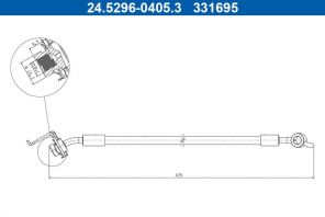 ATE 24.5296-0405.3 - Brzdová hadica -