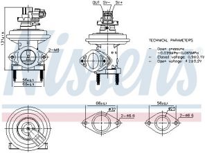 Nissens 98480 - Ventil AGR/EGR -