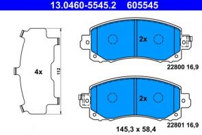 ATE 13.0460-5545.2 - Brzdové platničky -