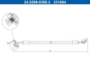ATE 24.5296-0395.3 - Brzdová hadica -