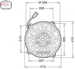 Denso DER07012 - Ventilátor motora