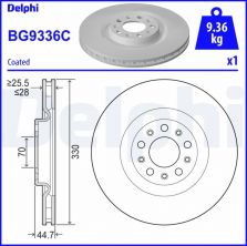 Delphi BG9336C - Brzdový kotúč -