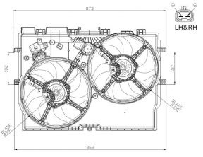 NRF 47945 - Ventilátor motora -
