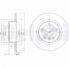 Delphi BG3227C - Brzdový kotúč