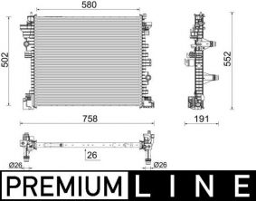Mahle CR 2598 000P - Chladič vody -