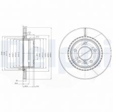 Delphi BG3901C - Brzdový kotúč