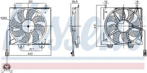 Nissens 850125 - Ventilátor motora