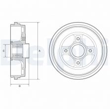 Delphi BFR626 - Brzdový bubon -