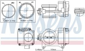 Nissens 955096 - Hrdlo škrtiacej klapky