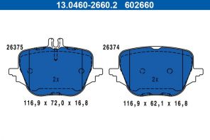 ATE 13.0460-2660.2 - Brzdové platničky -