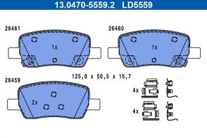 ATE 13.0470-5559.2 - Brzdové platničky -