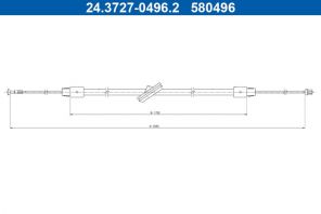 ATE 24.3727-0496.2 - Brzdové lano -