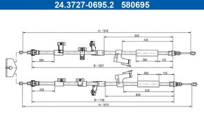 ATE 24.3727-0695.2 - Brzdové lano -