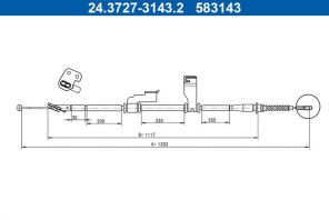 ATE 24.3727-3143.2 - Brzdové lano -