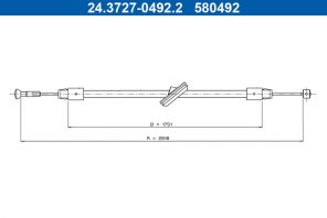 ATE 24.3727-0492.2 - Brzdové lano -