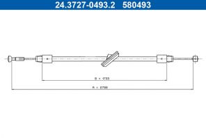 ATE 24.3727-0493.2 - Brzdové lano -