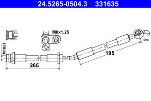 ATE 24.5265-0504.3 - Brzdová hadica -