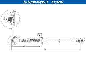 ATE 24.5298-0495.3 - Brzdová hadica -