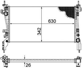 Mahle CR 1120 000P - Chladič vody -