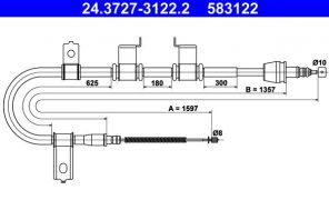 ATE 24.3727-3122.2 - Brzdové lano -