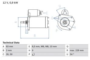 Bosch 0 986 016 790 - Štartér