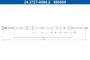 ATE 24.3727-0589.2 - Brzdové lano -