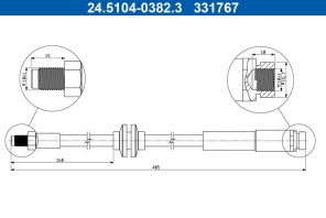 ATE 24.5104-0382.3 - Brzdová hadica -