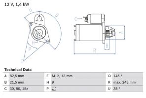 Bosch 0 986 018 190 - Štartér