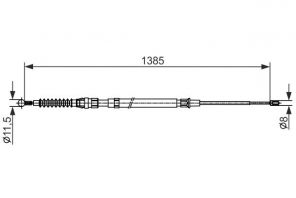 Bosch 1 987 482 584 - Brzdové lano -