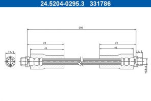 ATE 24.5204-0295.3 - Brzdová hadica -
