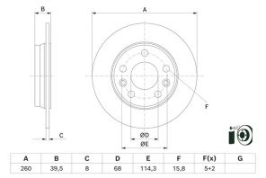 Bosch 0 986 479 H69 - Brzdový kotúč -