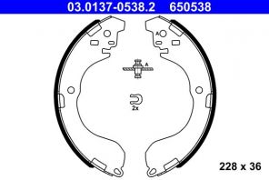 ATE 03.0137-0538.2 - Brzdové čeľuste -