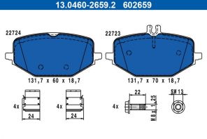 ATE 13.0460-2659.2 - Brzdové platničky -