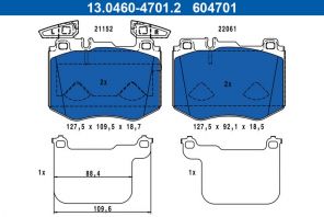 ATE 13.0460-4701.2 - Brzdové platničky -