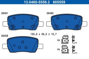 ATE 13.0460-5559.2 - Brzdové platničky -