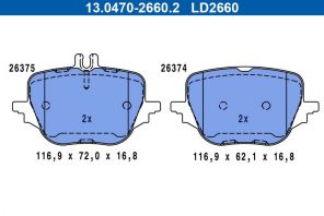 ATE 13.0470-2660.2 - Brzdové platničky -