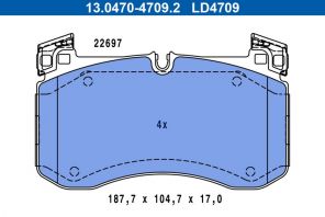 ATE 13.0470-4709.2 - Brzdové platničky -
