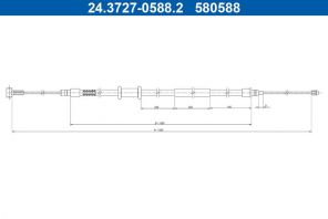 ATE 24.3727-0588.2 - Brzdové lano -