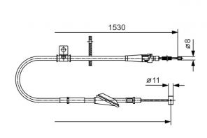 Bosch 1 987 482 136 - Brzdové lano -