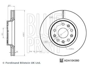 Blue Print ADA104380 - Brzdový kotúč -