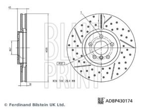 Blue Print ADBP430174 - Brzdový kotúč -